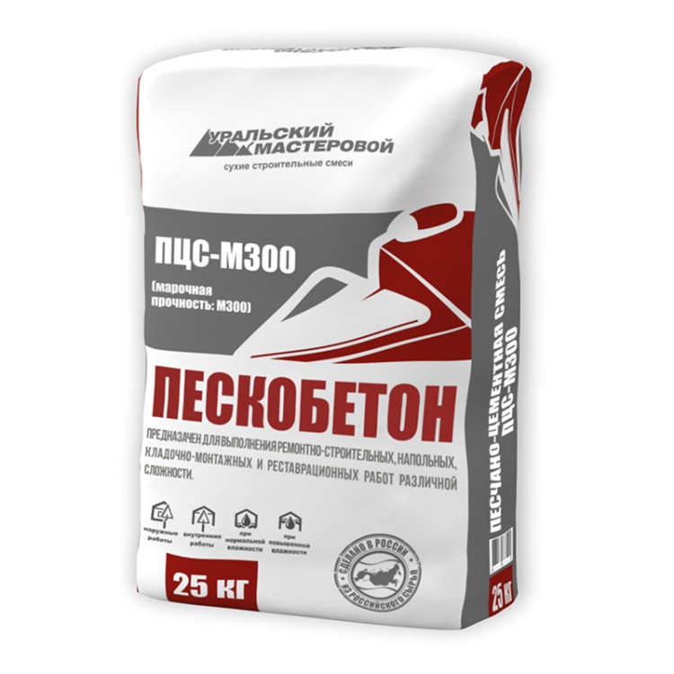 Пескобетон ПЦС М-300, 25 кг