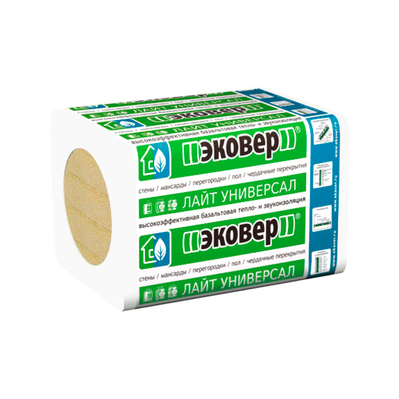 Утеплитель Эковер Лайт Универсал 1000х600х100 мм, 6 шт. уп