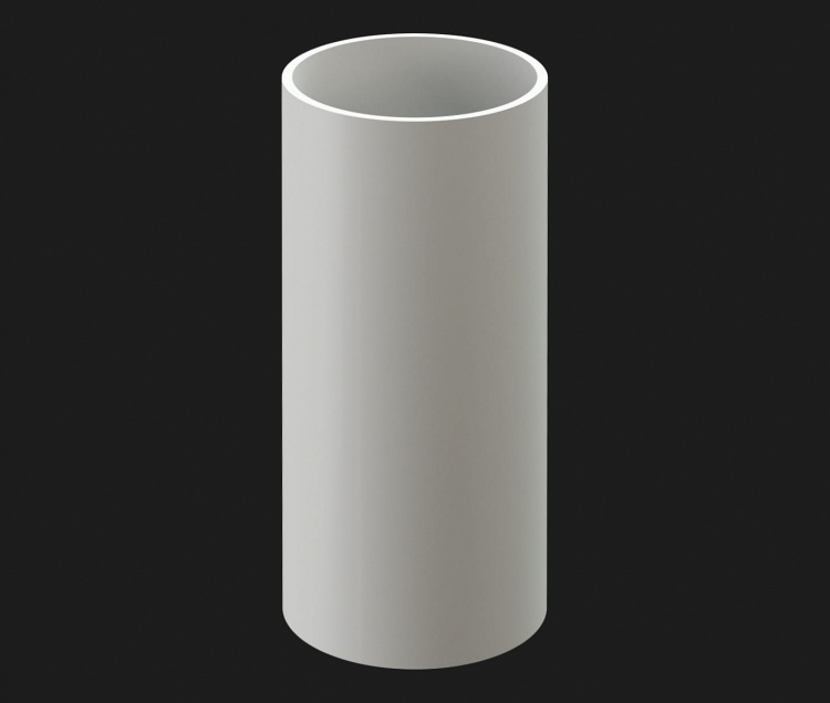 Труба водосточная DOCKE Premium 1м, пломбир