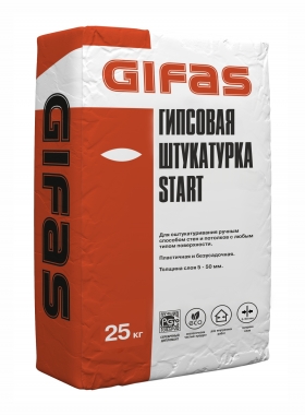 Штукатурка гипсовая GIFAS, Start Profi (35кг)