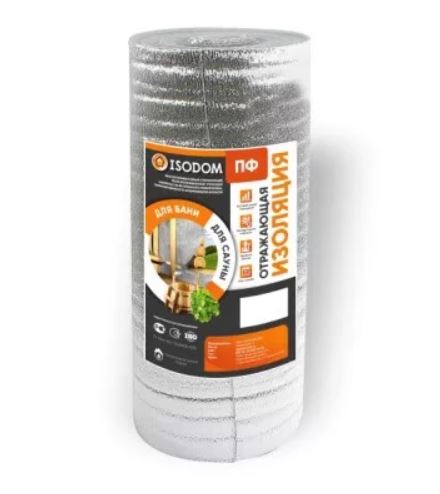 Полотно изоляционное фольгированное Изодом 25000х1000х3 мм