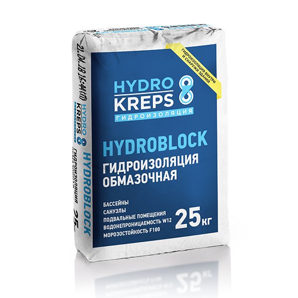 Гидроизоляция обмазочная Крепс  HYDROBLOCK (25кг)