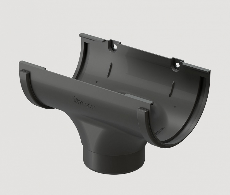 Воронка водосточная пластиковая Docke Standard 120/80 мм, серый