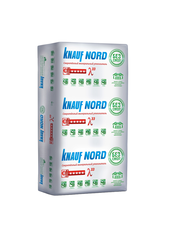 Утеплитель Кнауф Норд TS 033 1250х600х100 мм, 6 шт/уп, 4,5 м²