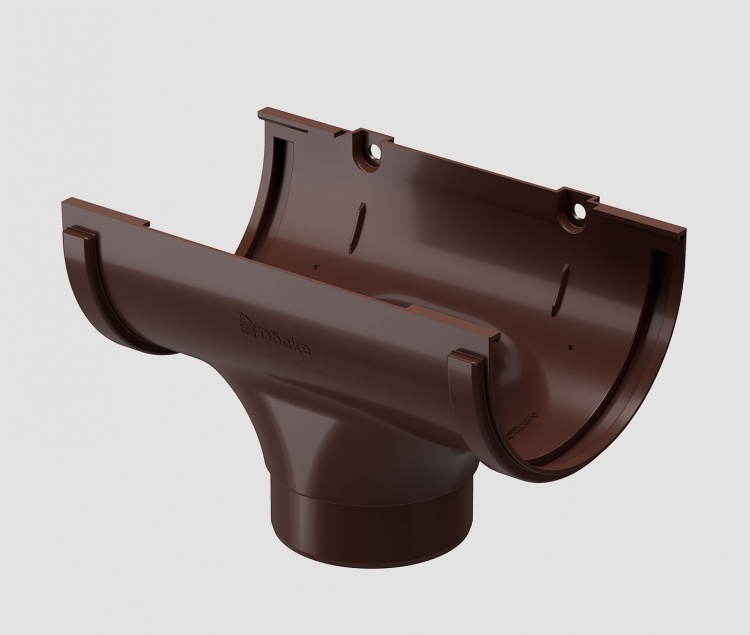 Воронка водосточная пластиковая Docke Standard 120/80 мм, темно-коричневый