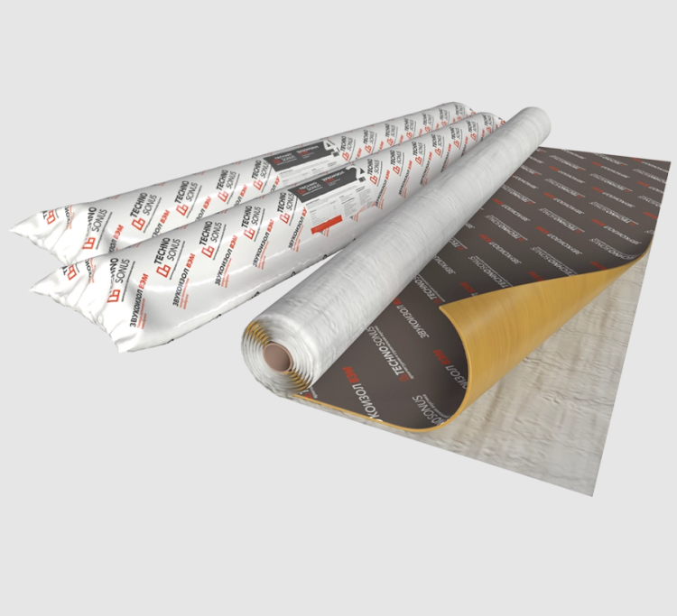 Мембрана Техносонус Звукоизол ВЭМ 4 2500х1200х4 мм