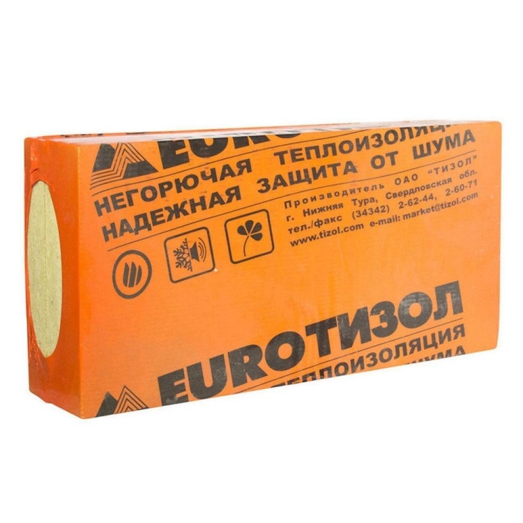 Утеплитель Тизол Евро-Фасад Оптима 100 1000х600х200 мм, 2 шт. уп