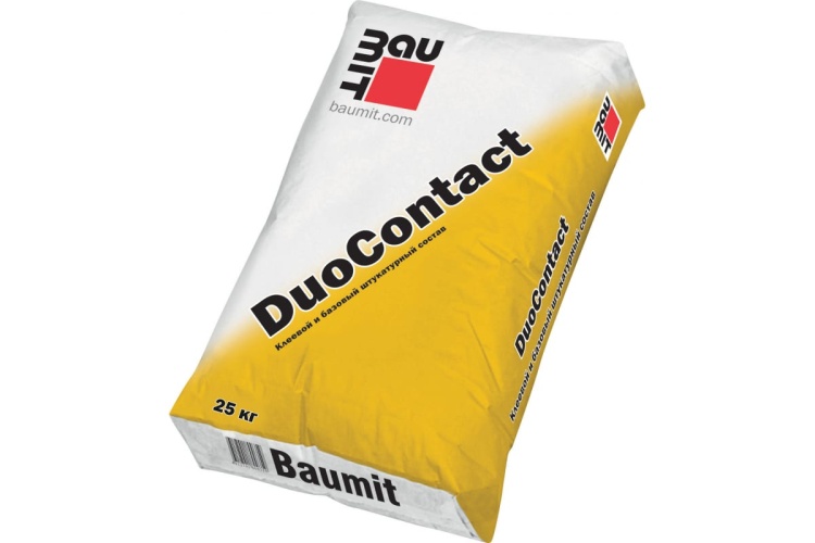 Клей для утеплителя и базовый штукатурный состав Baumit DuoContact, 25 кг