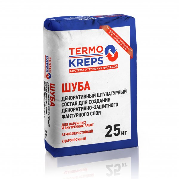 Штукатурка декоративная Крепс Шуба 1,5 мм, 25 кг