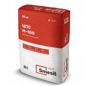 Смесь цементно-песчаная Смесит М-100 зимняя, 25 кг