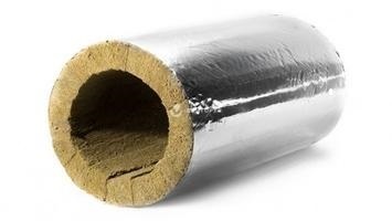 Цилиндр минераловатный Экоролл КВ-80 Ф кашированный фольгой Ø133 мм, толщина 50 мм, 1 м