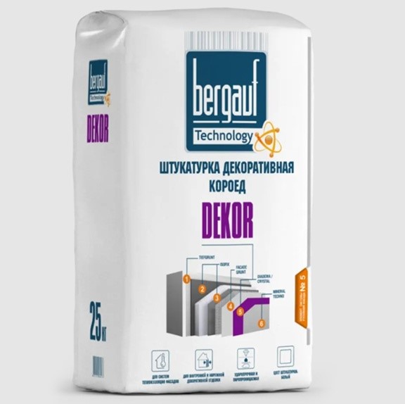 Штукатурка декоративная Bergauf Dekor, 2.5-3, короед, 25кг