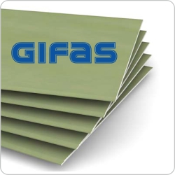 Гипсокартон влагостойкий ГКЛВ GIFAS 2500х1200х12,5 мм