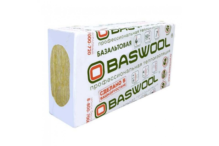 Утеплитель BASWOOL Руф В-180 1200х600х100 мм, 2 шт. уп