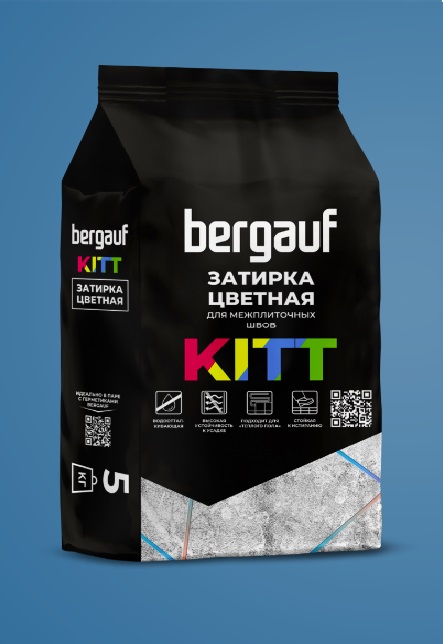 Затирка для швов плитки Bergauf (Бергауф) Kitt, бежевая, 2 кг