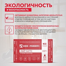 Rockwool Лайт Баттс (1000*600*100) 5п/3м2/0,3м3/20пач.под