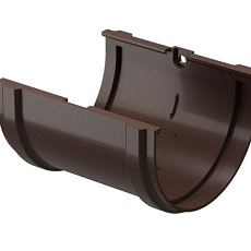 Соединитель желобов D125 Döcke STAL Premium (Шоколад)