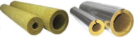 Цилиндр минераловатный Экоролл КВ-100 без покрытия Ø108 мм, толщина 40 мм, 1 м