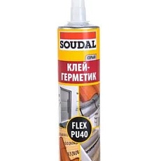 Soudaflex Клей-Герметик FLEX PU40 серый полиурет. (40FC) 12*300 мл