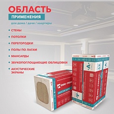 Rockwool Акустик Баттс (1000*600*100) 5п/0,3м3/3м2/20пач,под
