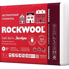 Rockwool Лайт Баттс ЭКСТРА (1000*600*100) 4п/2,4м2/0,24м3/24пач.под