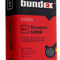 Бундекс Шпаклевка цементная Слой 20 кг/64шт